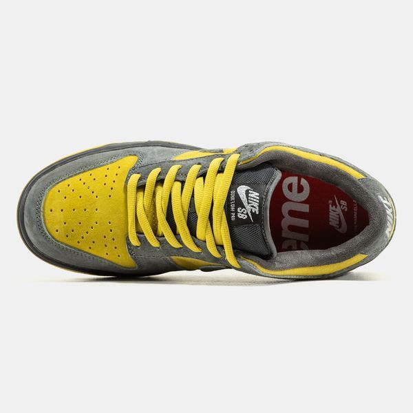 Кросівки Nike SB Dunk Low x Supreme Grey Yellow 23768 фото