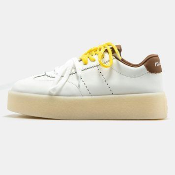 Кеди Miu Miu Worn Out Dirty White Brown 20089 фото