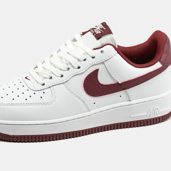 Кросівки Nike Air Force 1 Low White Bugrundy 23988-41 фото