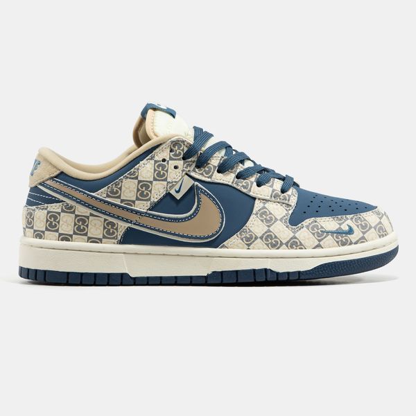 Кросівки Nike SB Dunk Low x Gucci Beige Blue 23709 фото