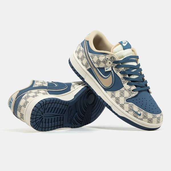 Кросівки Nike SB Dunk Low x Gucci Beige Blue 23709 фото