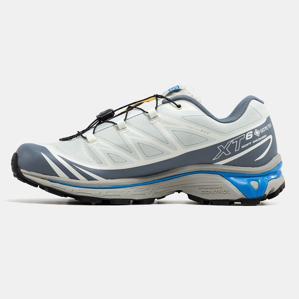 Кросівки Salomon XT- 6 Soft Ground Gore-Tex White Grey Blue 20676 фото
