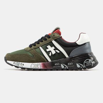 Кросівки Premiata Lander Khaki Black White 20722 фото